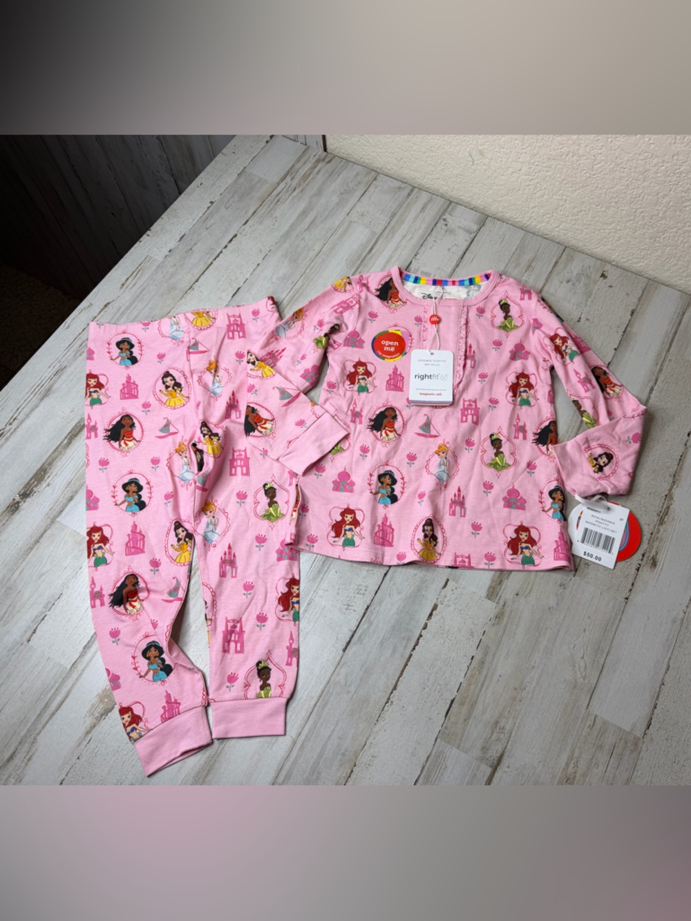 Magnetic Me Pink Princess Print Kids Pajama Set